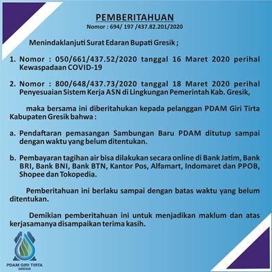 Website Resmi Pdam Giri Tirta Kabupaten Gresik
